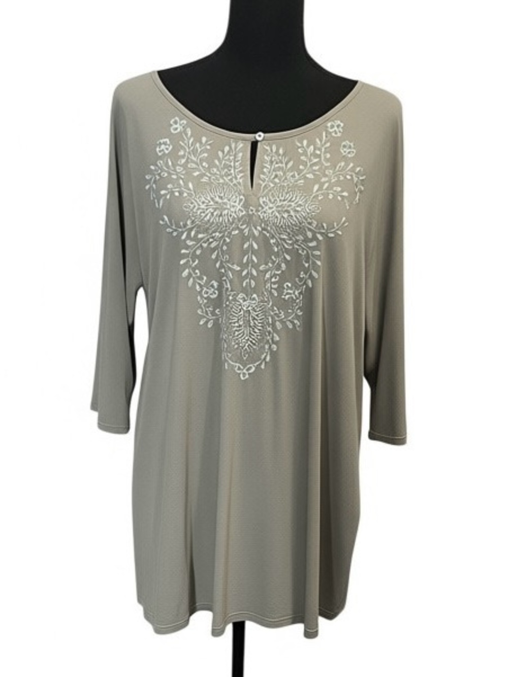 J. Jill Embroidered Boho Tunic Top, EUC - Picture 2 of 10